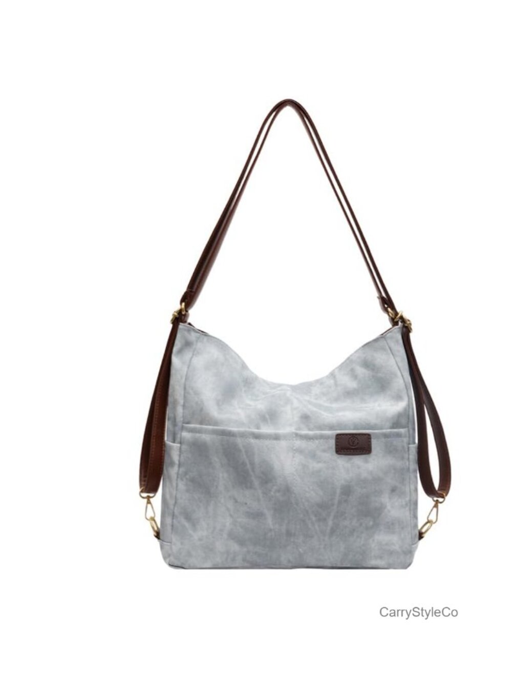 Convertible Backpack Purse Water-Resistant PU Leather 3-Way Shoulder Tote
